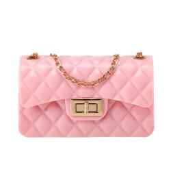 2023 PVC womens handbags and purses Rhombus chain bag small candy bags for ladies girls fashion luxury