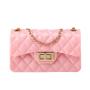 2023 PVC womens handbags and purses Rhombus chain bag small candy bags for ladies girls fashion luxury