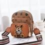 2024 New Crossbody Bag Mini Phone Bag Soft Leather Multi-Layer Women's Single Shoulder Small Round Bag