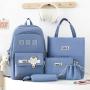 ZF362 Hot New Women Shoulder Bag Fashion Trend Four Sets of Nylon Backpack Student School Bag  No Pendant