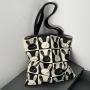 Cute Rabbit New Canvas Bag Women's Shoulder Large Capacity Student School Bag Handbag Zipper Japanese Korean Style Tote Bag