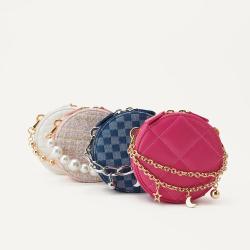 Mini Change Pouch Customized Pu Leather Logo Stylish Candy Crossbody Bag High Classic Hardware Quilting
