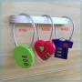 KBW389 Hot Selling Wire Rope Combination Lock Aluminum Luggage Combination Lock Wholesale Wedding Love Lock