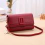 New Women's Purse Mobile Phone Bag Fashionable Korean Version Fashion Color Contrast Small Square Bag One-shoulder Crossbody Bag