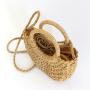 Bolsos New Fashion Draw String Handbag Straw Crossbody Bag Wholesale Pure Color Ladies Bag