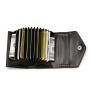 ZHF016 Anti-magnetic RFID Wallet Creative Buckle Wallet PU Leather Lychee Pattern Accordion Type Card Case