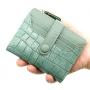 2024 New Arrival Pu Leather Short Card Holder Small Stone Pattern Coin Purse Zipper Mini Fold Wallet For Women