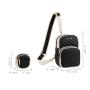2pcs Leather Waterproof pouch waist bag for women custom Logo luxury crossbody bag adjustable workout running belt chest bag