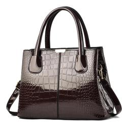 2024 wholesale Pu leather glossy woman bags large capacity ladies shoulder bags women's handbags