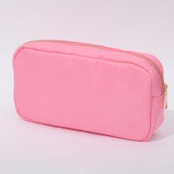 Stock 17 Colors Plain Nylon Personalized Waterproof Toiletry Bridesmaid Gifts Birthday Gift New Year Gift Cosmetic Makeup Bag