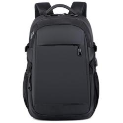 KBW725 Hot High-quality Nylon Backpack with USB Charging Port Headphone Hole Fashion Leather Film Backpack Custom Logo Black