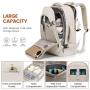 LOVEVOOK Custom 17" Travel Backpack with shoe bag TSA-friendly large capacity laptop backpack school college business travel bag