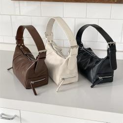 Wholesale Lady Shoulder Bag Decorative Zipper Luxury Handbags Customized Desgin Pu Leather Hand Bags For Women