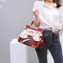2024 Top Quality Luxury Woman designer bag party and daily hand bags diamonds and high handmade Ladies cute handbag factory 30cm