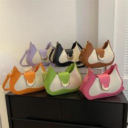 Retro color block fashionable shoulder crossbody bags for women custom logo underarm bag designer messenger bag
