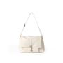 Classic Black Square Bag Large Capacity Soft PU Leather Shoulder Bag Metal Lock Closure Flap Women's Messenger Bag