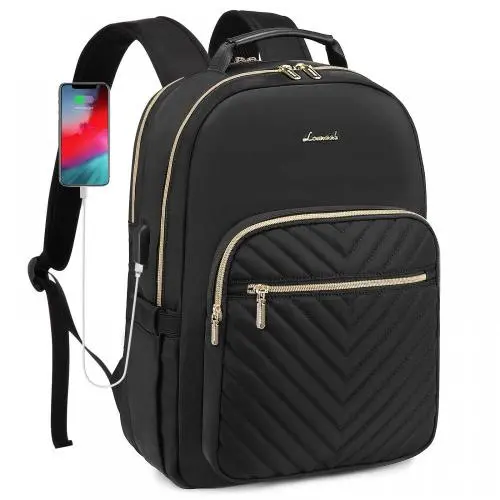 LOVEVOOK 2024 Fashion oem custom wholesale smart laptop backpack bag waterproof school college travel laptop backpack USB cable