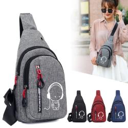 Wholesale Custom Luminous Logo Crossbody Bag Fashion Outdoor Sports Casual Shoulder Chest Bag