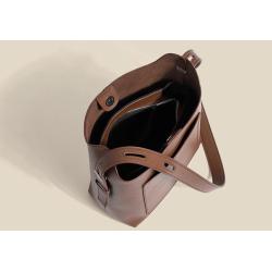New simple vegan leather bags women handbags ladies luxury fashion brown shoulder bag cross-body bucket bags