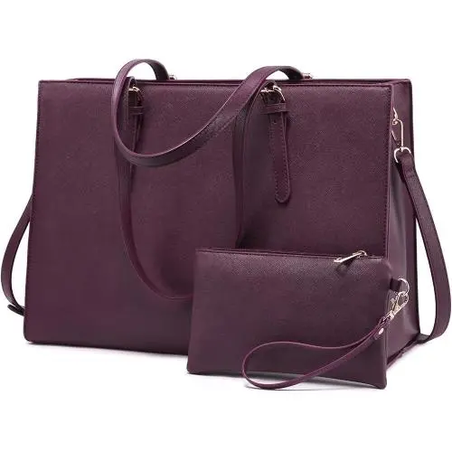 LOVEVOOK wholesale 2pc business briefcase computer purse and bags office work school shoulder bag for women laptop tote handbags