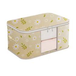 ZF332 50L Foldable Clothes Organizer Storage Containers for Organizing Bedroom Closet Clothing Comforter Organization