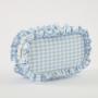 Wholesale High Plaid Lace  Ruffle Cosmetic Bagzipper pouch  Cosmetic Pouch Personalized Lightweight  Pouches Cosmetic Bags
