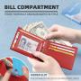 Customize Slim Leather Money Clip Mens Wallet RFID Blocking Front Pocket Bifold Minimalist Credit Card Holder with Gift Box