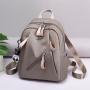 Women's backpack oxford nylon ladies shoulder bag Korean style colorful straps solid color double back schoolbag