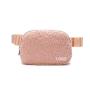 Wholesale Custom Warm Soft Winter Fanny Pack Waist Purse Plush Crossbody Bag Sherpa Cute Faux Fur Belt Bag for Women
