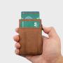 Aluminum Alloy Card Holder Rfid Leather Wallet Magnetic Money Clip Leather Aluminum metal wallets