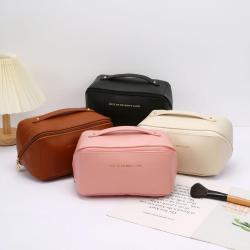 New Arrival Big Capacity multi-functional toiletry waterproof Pouch Soft PU Custom Cosmetic Bag For Women