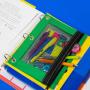 Gelory 3 Ring Binder Pouch Pencil Bag with Holes Clear Mesh Window 3-Ring Zipper Pencil Pouch for Students Stationery