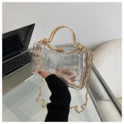 Summer bags metal chain shoulder bag purse bow shape transparent candy acrylic evening clutch bag handbag for ladies
