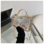 Summer bags metal chain shoulder bag purse bow shape transparent candy acrylic evening clutch bag handbag for ladies