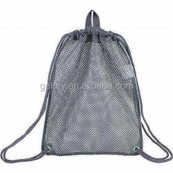 Gelory Factory Wholesale Breathable Polyester Mesh Net Drawstring Bag Durable Gym Bag For Women Men