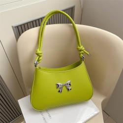 Sweet bow designer bags female 2024 Korean style candy color chain armpit ladies bag crossbody shoulder bag bolsas para mulheres