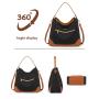 LOVEVOOK New Fashion Designer Canvas PU leather Handbags High Quality Lady Shoulder Bag Purse Large Capacity Hobo Bags for Women
