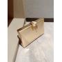 New arrival metal leaf buckle handbag box crossbody evening dress bag clutch party bags for women pochette femme