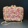 Wholesale sac a main Luxury boutique Clutch Women Crystal Rhinestone Wedding Handbag Party Purse Flower Evening Bags