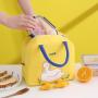 KBW157 2023 Wholesale New Small Yellow Duck Cute Cartoon Bento Lunch Tote Bag Storage Insulated Lunchbox Bag
