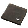 ZR942 Men's Short Wallet Retro Pu Leather Wallet Horizontal Square ID Card Holder Purse Business Coin Wallet Father's Day Gift