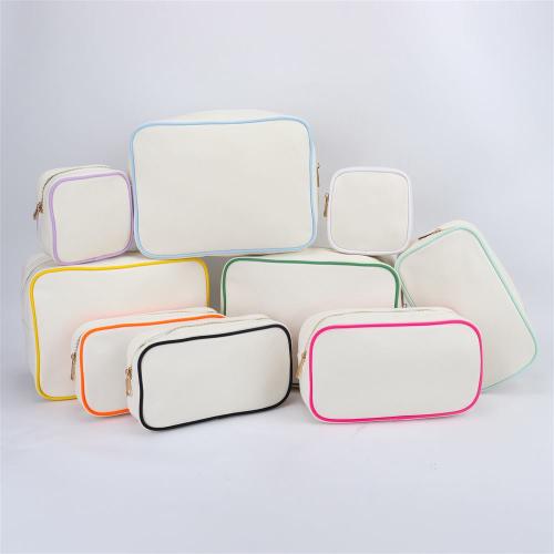 Keymay New Design Rts Stock Low Moq Multicolor Gold Zipper Durable Cosmetic Bag Manufacturer Canvas Pouches Makeup Canvas Bags