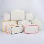 Keymay New Design Rts Stock Low Moq Multicolor Gold Zipper Durable Cosmetic Bag Manufacturer Canvas Pouches Makeup Canvas Bags
