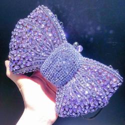 New Full Diamond Bow Evening Bag with Handheld Gemstone Bag for Women
