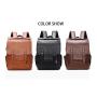 ZWY234 Men Simple Waterproof PU Shoulder Bag Wholesale Waterproof Laptop Backpack Daily Business Work Travel Student Schoolbag
