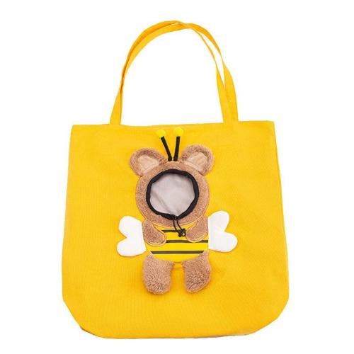 ZR847 Pet Bag Dog Cat Travel Exposed Head Portable Shoulder Tote Bag Lovely Canvas Breathable Fabric Portable Outdoor Pet Bag