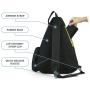 Custom Logo premium sports travel cross body sling bag waterproof luxury men's badminton pickleball paddle racket bag