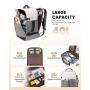 LOVEVOOK 40L Carry On LOVEVOOK Waterproof Laptop Travel Backpack TSA Flight Approved Carry on BackpackS with 3pcs Packing Cubes