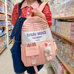 KBW506 Girls Waterproof New Fashion Backpack Nylon Custom Logo SchoolbagTravel Student Zipper Minimalist Schoolbag Laptop Bag