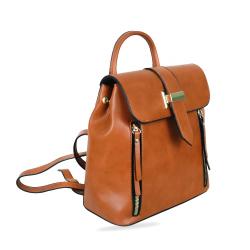 Classic PU Leather Small Black Lady Backpack for Women Lightweight Backpack with Adjustable Shoulder Strap